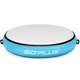 40 Inch Inflatable Round Gymnastic Mat with Electric Pump-Blue