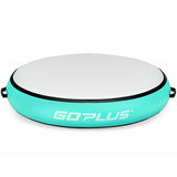 40 Inch Inflatable Round Gymnastic Mat with Electric Pump-Green