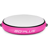 40 Inch Inflatable Round Gymnastic Mat with Electric Pump-Pink