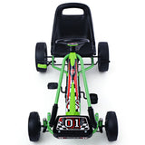 4 Wheels Kids Ride On Pedal Powered Bike Go Kart Racer Car Outdoor Play Toy-Green