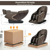 Soothe 10-Full Body Zero Gravity Massage Chair with SL Track Heat Installation-free-Brown