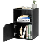 Set of 2 Nightstands Side End Table for Living Room-Black