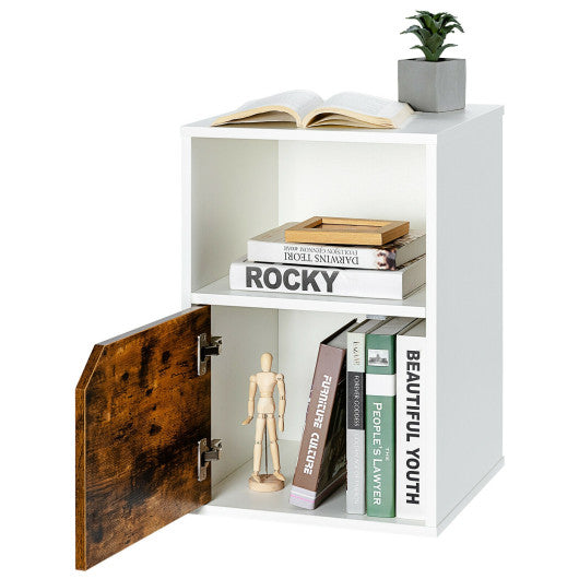 Set of 2 Nightstands Side End Table for Living Room-White