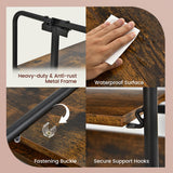Foldable Rolling Cart with Storage Shelves for Kitchen-4-Tier
