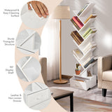 10-Tier Bookshelf with Drawer Free-standing Storage Bookcase-White