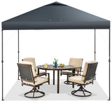 10 x 10 Feet Foldable Outdoor Instant Pop-up Canopy with Carry Bag-Gray