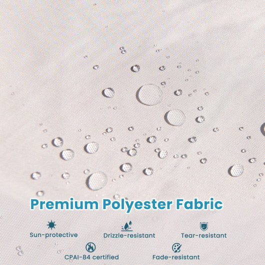 10 x 10 ft Outdoor Pergola Modern Arched Patio Garden Shelter with Retractable Sunshade Canopy-Beige