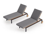 Monterey Teak Chaise Lounges (Set of 2)