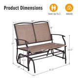 Outdoor Iron Patio Rocking Chair for Backyard and Lawn