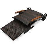 Outdoor Chaise Lounge Chair Rattan Lounger Recliner Chair