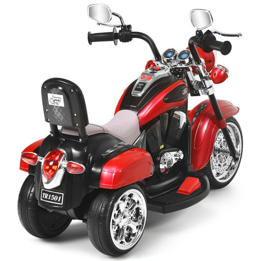 6V 3 Wheel Kids Motorcycle-Red