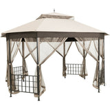 10’x 12’ Octagonal Patio Gazebo-Beige