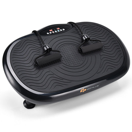 Mini Vibration Body Fitness Platform with Loop Bands-Black