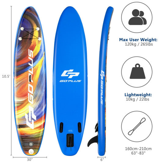 Inflatable Stand Up Paddle Board with Backpack and Aluminum Paddle Pump-M