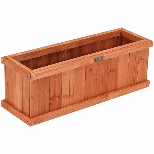 Wooden Decorative Planter Box for Garden Yard and Window