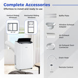 12000 BTU Portable Air Conditioner 4-in-1 Smart WiFi Enabled Home AC Unit with Heat
