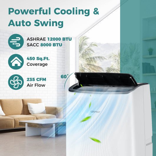 12000 BTU Portable Air Conditioner with Heat and Smart WiFi