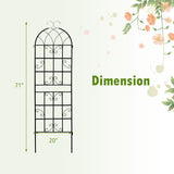 2/4 Pack 71 x 20 Inch Metal Garden Trellis for Climbing Plants-Set of 4
