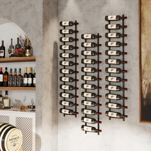 6/9/12-Bottle Rustproof Wall-Mounted Wine Rack-XL