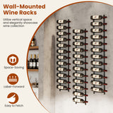 6/9/12-Bottle Rustproof Wall-Mounted Wine Rack-XL