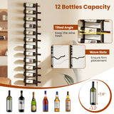 6/9/12-Bottle Rustproof Wall-Mounted Wine Rack-XL