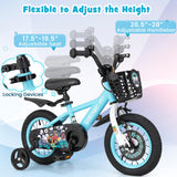 12 Inch Kids Bike with Adjustable Handlebar and Saddle for 3-4 Years Old-12 inches