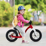 12-Inch Balance Bike with Adjustable Seat and Rotatable Handlebar for Over 36 Months Old-Red