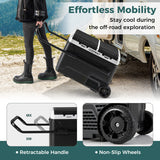 Dual Zone 12V Car Refrigerator for Vehicles Camping Travel Truck RV Boat Outdoor and Home Use-Black