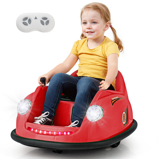 12V Electric Kids Ride on Bumper Car Battery Powered Bumping Car with Remote Control-Red
