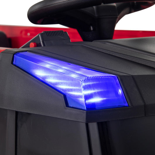 12V Kids Ride on Fire Truck 2-Seater with Remote Control and Water Gun-Red