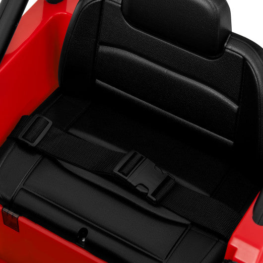 12V Kids Ride on Truck Car with Remote Control Threaded Wheels and 3 Speeds-Red