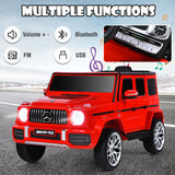 12V Mercedes-Benz G63 Licensed Kids Ride On Car with Remote Control-Red