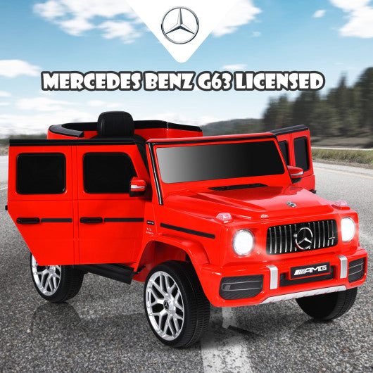 12V Mercedes-Benz G63 Licensed Kids Ride On Car with Remote Control-Red