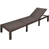 Outdoor Rattan Adjustable Cushioned Chaise