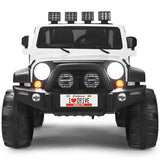 12V 2-Seater Ride on Car Truck with Remote Control and Storage Room-White