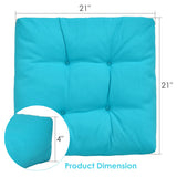 21 Inch x 21 Inch Patio Chair Seat Cushion Pads for Indoor and Outdoor-Turquoise