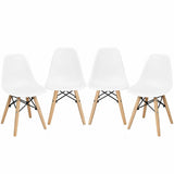 4 PCS Children Chair Set Medieval Style Dining Chairs with Wood Legs