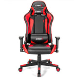 Gaming Chair Adjustable Swivel Racing Style Computer Office Chair-Red