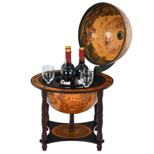 23 Inch Globe Wine Bar Stand for Dining Room and Living Room-Coffee