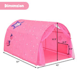 Kids Galaxy Starry Sky Dream Portable Play Tent with Double Net Curtain-Pink