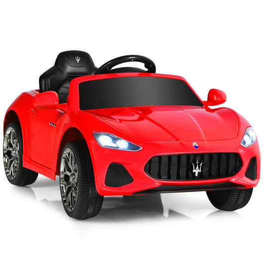 12V Kids Ride-On Car with Remote Control and Lights-Red