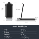 Ultra-thin Electric Folding Motorized Treadmill with LCD Monitor Low Noise