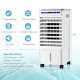 3-in-1 Evaporative Portable Air Cooler with 3 Modes include Remote Control-White