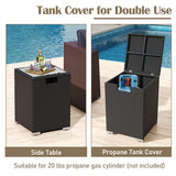 12 Pieces Outdoor Furniture Set with 32 Inch Fire Pit Table and Propane Tank Cover