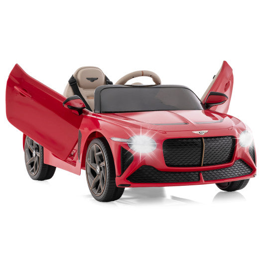 12V Powered Car Kids Ride-on Racer Car Licensed Bentley Bacalar-Red