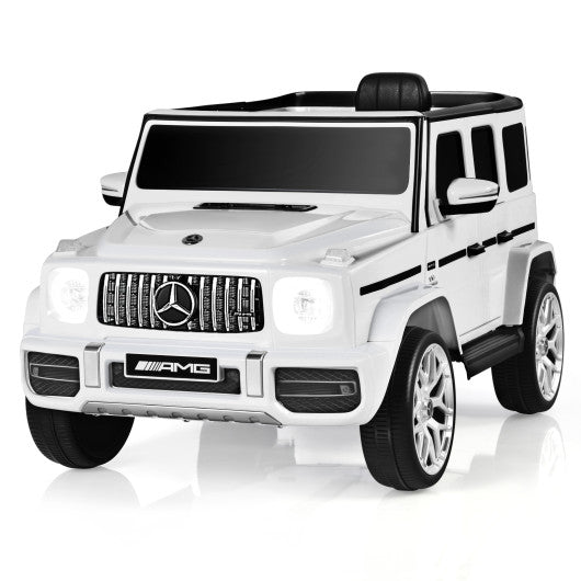 12V Mercedes-Benz G63 Licensed Kids Ride On Car with Remote Control-White