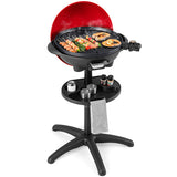 1350 W Outdoor Electric BBQ Grill with Removable Stand Easy to Install-Red