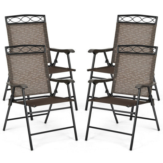 Set of 4 Patio Folding Chairs