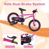 14 Inch Kids Bike for 3-5 Years Old Adjustable with Removable Training Wheels