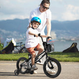 14 Inch Kids Bike with Basket and Training Wheels for Children Aged 4-5 Years Old